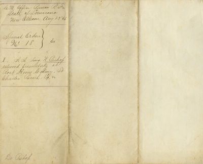 Manuscript Order to Relieve Surgeon...; (photo 1)