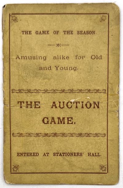 "The Auction Game" - 1880s Card Game; (photo 1)