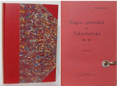 Några spörsmål ang. Tjänstelega m. m. Omtryckt.