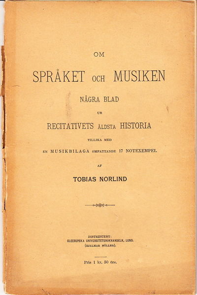 Om språket och musiken. Några blad ur…