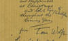 In a Christmas Card from 1930, Thomas Wolfe Writes that He Also ""sent one to Oscar Wilde wishing him 'lots of choir boys.’""