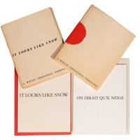 Four variant editions of "It Looks Like Snow: A Picture Book by Remy Charlip
