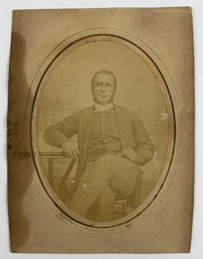 [Albumen Photograph Portrait of a Dignified African-American Man by Emily Webb, a Renowned Female Photographer in Delaware]