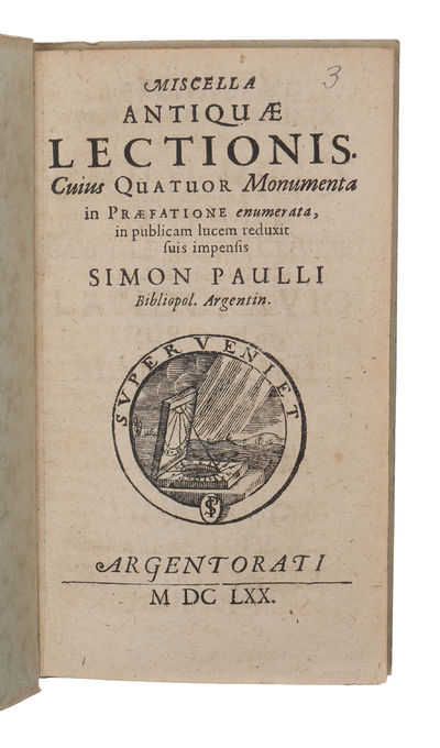 Miscella antiquae lectionis Cuius quatuor…