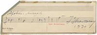 Autograph musical quotation from the composer's ballet Apollon Musagète. Signed "I Stravinsky" and dated 1930
