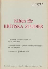 Häften för kritiska studier 4 1972.