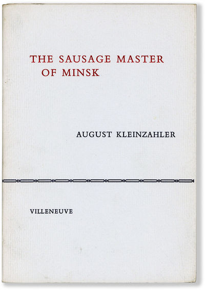 Montreal: Villenueve, 1977. First Edition. Stapled card covers pasted into printed jacket; 8vo. The ...