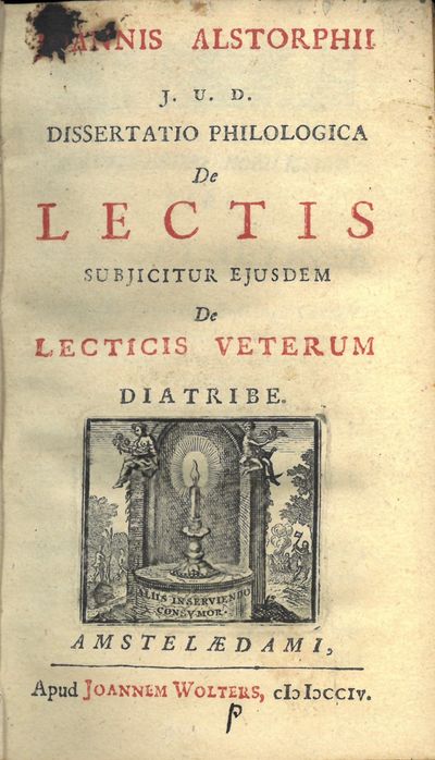 Dissertatio philologica de lectis  subjicitur…