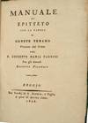 [Enchiridion.] Manuale di Epitteto con la tavola di Cebete Tebano. Versione dal greco del p. Giuseppe Maria Pagnini tra gli arcadi Eritisco Pilenejo.