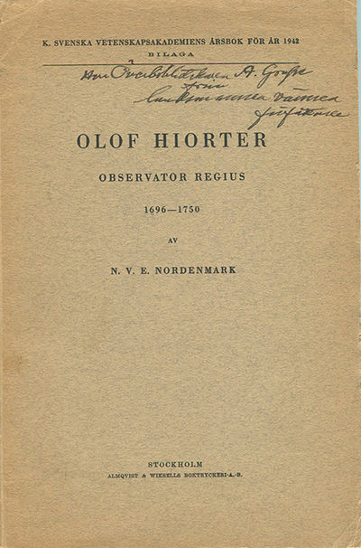 Olof Hiorter. Observator regius 1696-1750.…
