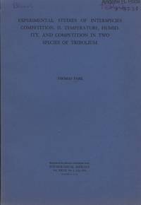 image of Experimental Studies of Interspecies Competition. Ii. Temperature, Humidity, and Competition in Two Species of Trilobium