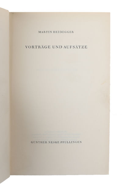 Vorträge und Aufsätze.  - [PRESENTATION-COPY OF ONE OF THE MOST IMPORTANT COLLECTIONS OF MODERN PHILOSOPHY] (photo 3)