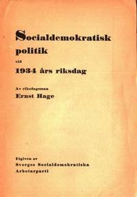 Socialdemokratisk politik vid 1934 års riksdag…