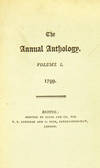 THE ANNUAL ANTHOLOGY in two volumes