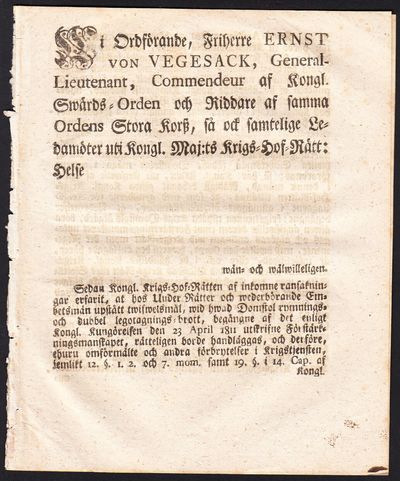 Wi Ordförande, Friherre Ernst von Vegesack,…