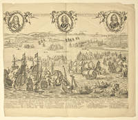 Prælium navale inter Belgas et Suecos Ao 1658. [=Rubrik.] Ettbladstryck med graverad text och bild.