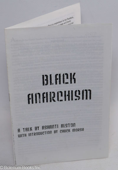 Boston: Boston Anarchist Black Cross, nd. Pamphlet. 7p., 5.5x8.5 inch zine style format, photocopy r...