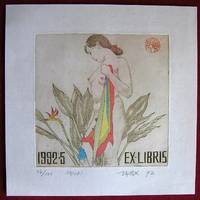 Ex-libris chinois. Nu oiseau de paradis