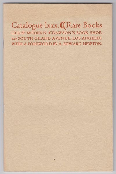 Catalogue lxxx. Rare Books Old &amp; Modern