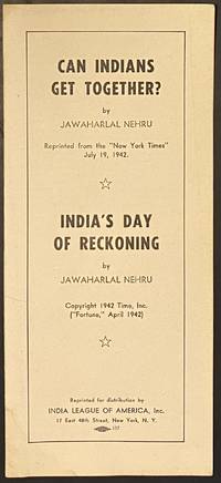 Can Indians get together? / India&#039;s day of reckoning de Nehru, Jawaharlal - 1942