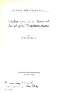 Studies towards a Theory of Sociological…