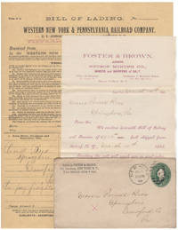 OVER TWO TONS OF SALT IS SHIPPED FROM THE LARGEST SALT MINE IN NORTH AMERICA TO ONE OF THIS COUNTRY'S LARGEST HORSE AND CATTLE BREEDING FARMS. - Small packet of materials related to the shipment of lump salt from the Retsoff Mining Company to the Powell Brothers Shadeland stock farm