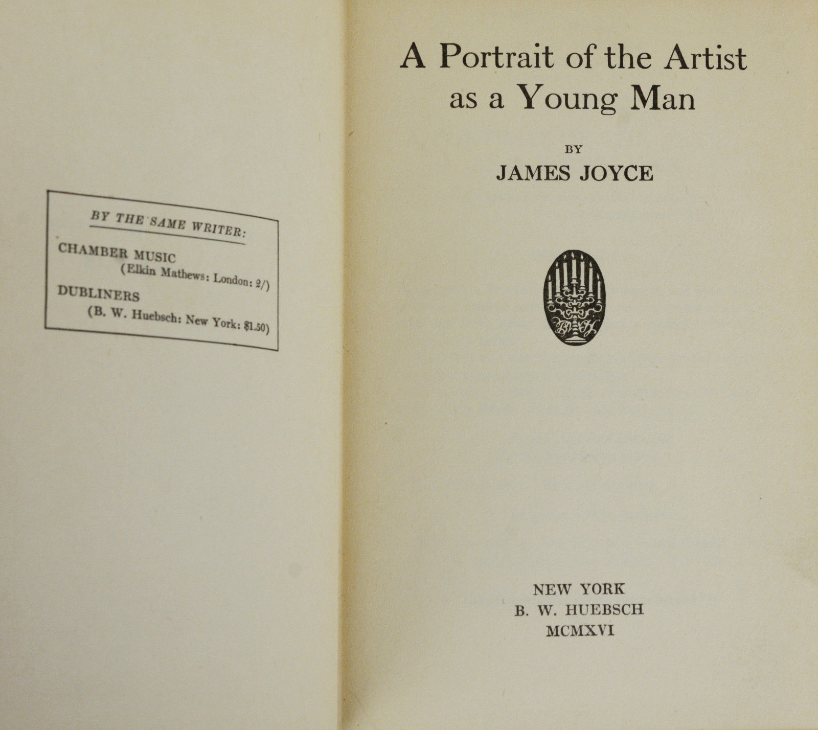 A Portrait of the Artist as a Young Man by James Joyce - First Edition ...