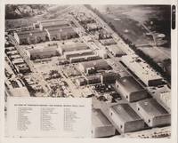 Original photograph showing an aerial view of Twentieth Century-Fox studios, circa 1936