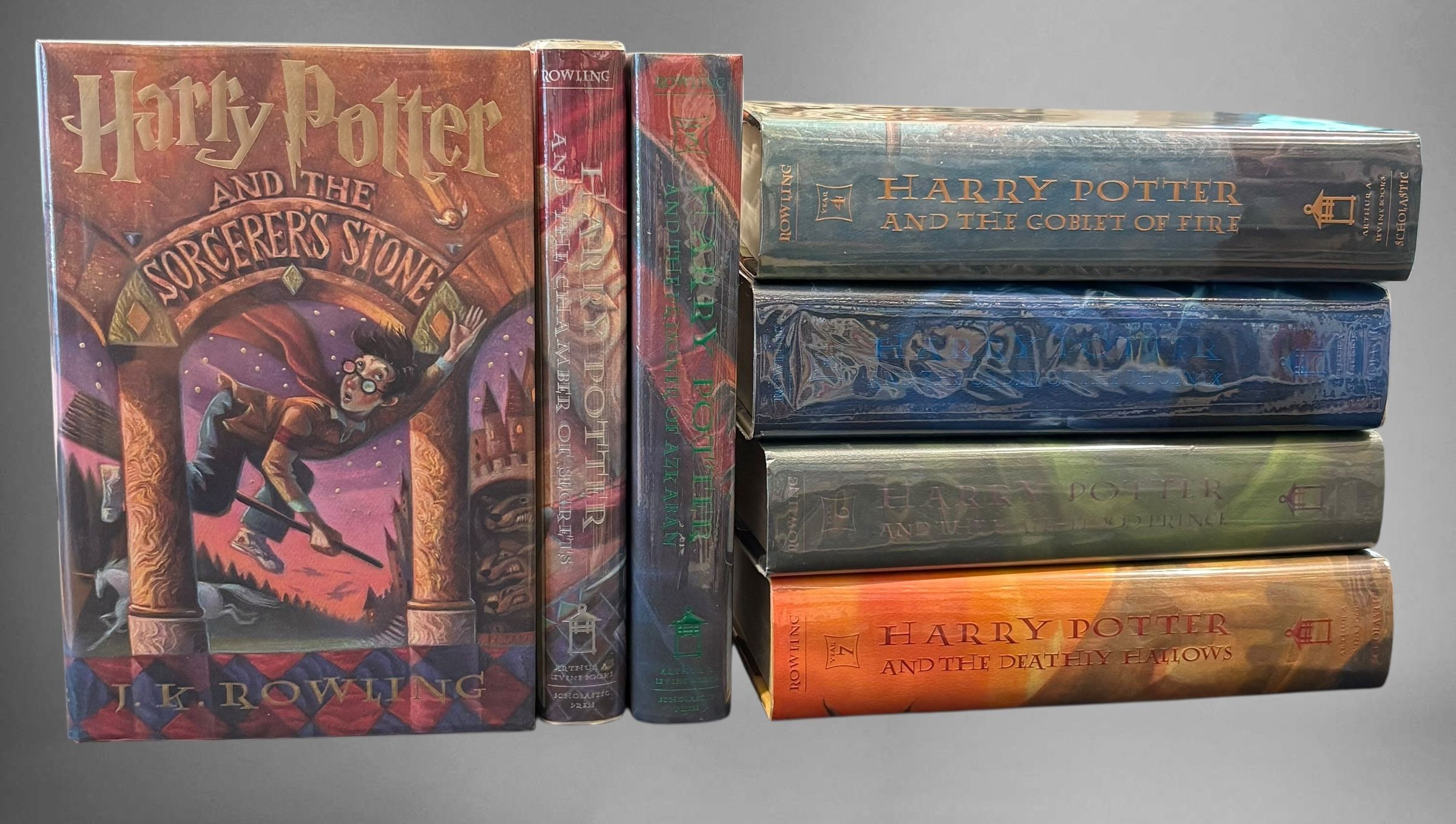 Complete Set of Harry Potter First Editions, US Printings, Fine