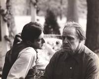 The Godfather (Original photograph of Al Pacino and Marlon Brando on the set of the 1972 film)