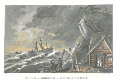 Storm og Skibbrud ved Romsdalens Kyst.
