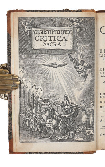 Critica sacra, de sacri Codicis partitione, editionibus variis, linguis originalibus & illibata puritate Fontium, interpretatione Scripturae legitima, nec non eiusdem translatione in Linguas totius universi, de Masora & Kabbala, Talmude denique & Alco... (photo 4)