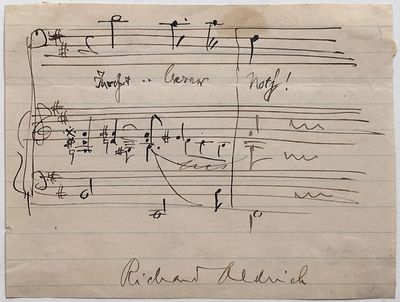 Autographed Musical Quotation Signed