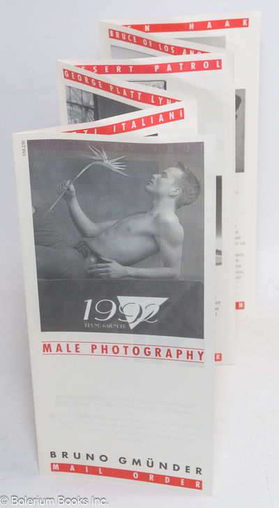 Baltimore: Bruno Gmünder, 1992. Pamphlet. 12 panel brochure folded to 3.75x8.5 inches, booklist wit...