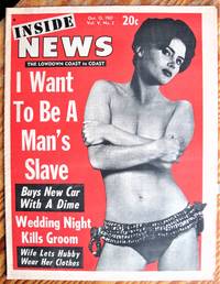image of Rapist Dressed as Cave Man. Article in Inside News. the Lowdown Coast to Coast, Oct. 15, 1967. (Sleaze Newspaper).