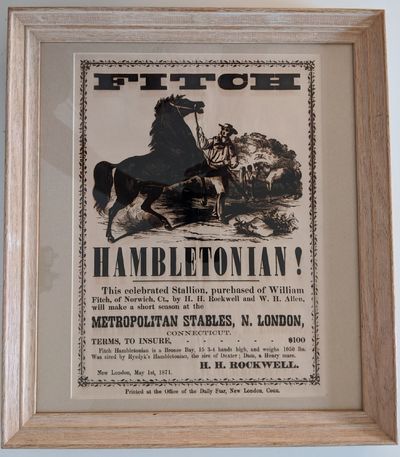 Fitch Hambletonian! This Celebrated Stallion, Purchased of William Fitch, of Norwich, CT., by H. J. Rockwell and W. H. Allen will make a Short Season at the Metropolitan Stables, N. London Connecticut