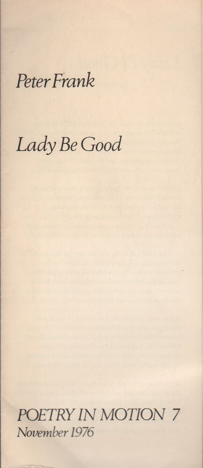 LADY BE GOOD (Poetry in Motion 7 - November 1976)