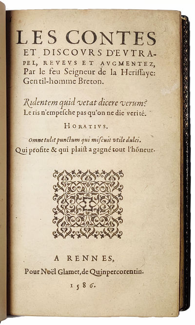 Les contes et discours d’Eutrapel [...]