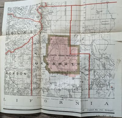 1887-1888 – Four maps of the Klamath Indian Reservation in Oregon that have been removed from an unidentified government publication