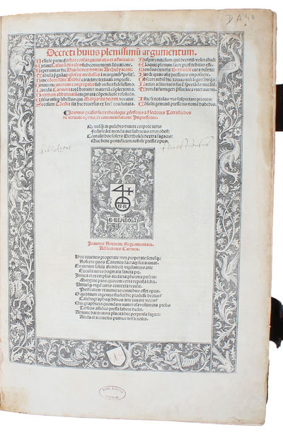 Decreti huius plenissimum argumentum (Decretum…