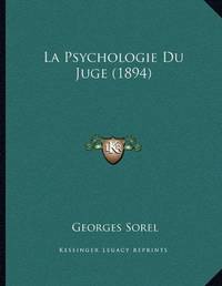 La Psychologie Du Juge 1894