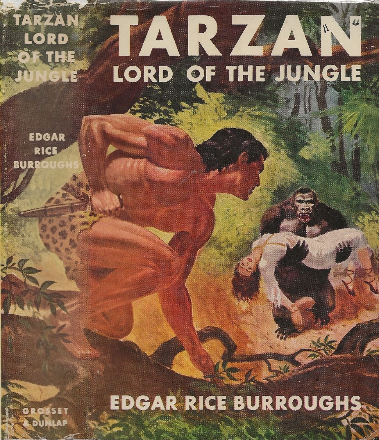 沈黙の森、凍れる森、神の獲物、震える山　4冊セット　t28 Tarzan Lord of the Jungle by Edgar Rice Burroughs | Hardcover