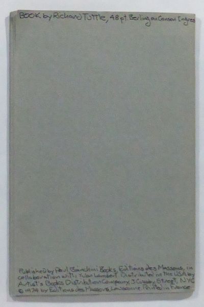Book, by Richard Tuttle.