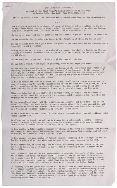 [Information Packet Distributed by the National Woman's Party]