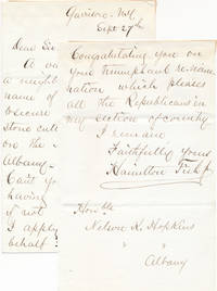 Autograph Letter Signed de FISH, Hamilton, Jr. (1849-1936)