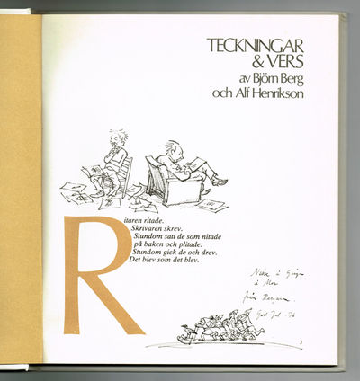 Teckningar & vers. Ritaren ritade. Skrivaren…