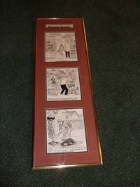 ORIGINAL ART / Illustrations for The Toronto Telegram Newspaper by DOUG WRIGHT, 3 Cartoons / Framed, Titled TICKYTACKY TOWNSHIP -all Signed ( Nipper / Doug Wright&#039;s Family related)( Hamilton / Burlington, Ontario related) by Wright, Doug (signed, Original Art x 3 ) / Toronto Telegram Syndicate - 1970