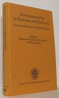 Entrepreurship in business and research. Essays…