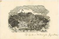 Lettersheet - Top of Mt Washington with inscription "Tip Top House" Mt. Washington, July 28, 1857