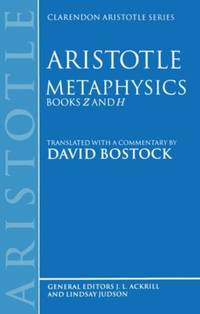 Metaphysics: Books Z and H